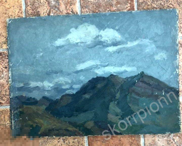 Картина Капелько  Красноярск Сибирь масло холст  сохран  ретро  винтаж   (а.ВЛ17) 