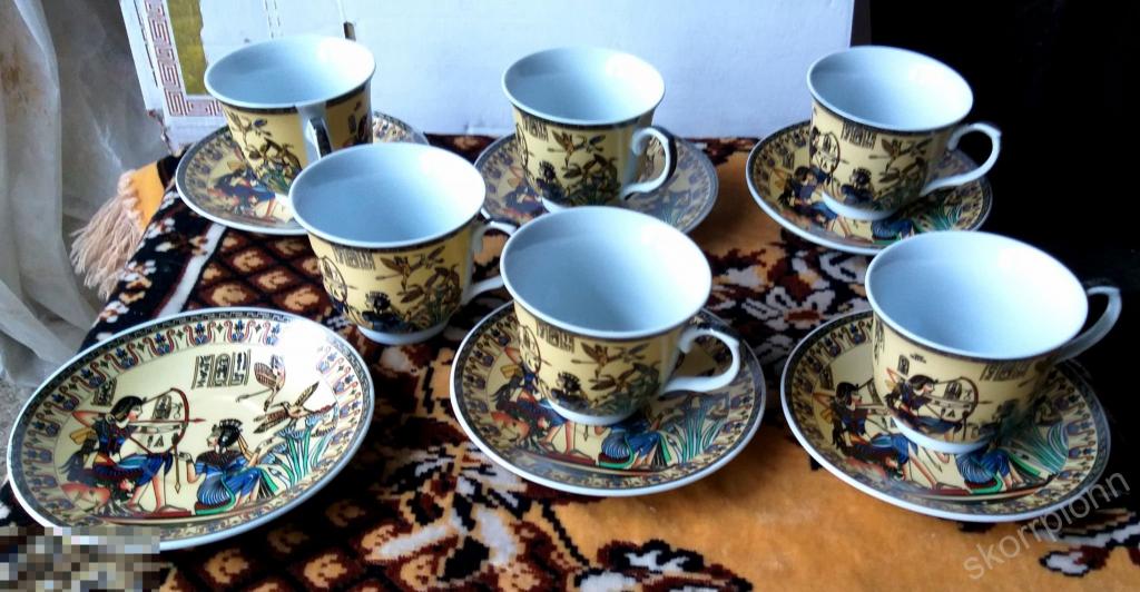 сервиз чайный Египед Клеопатра  сохран  (а.Грж) 