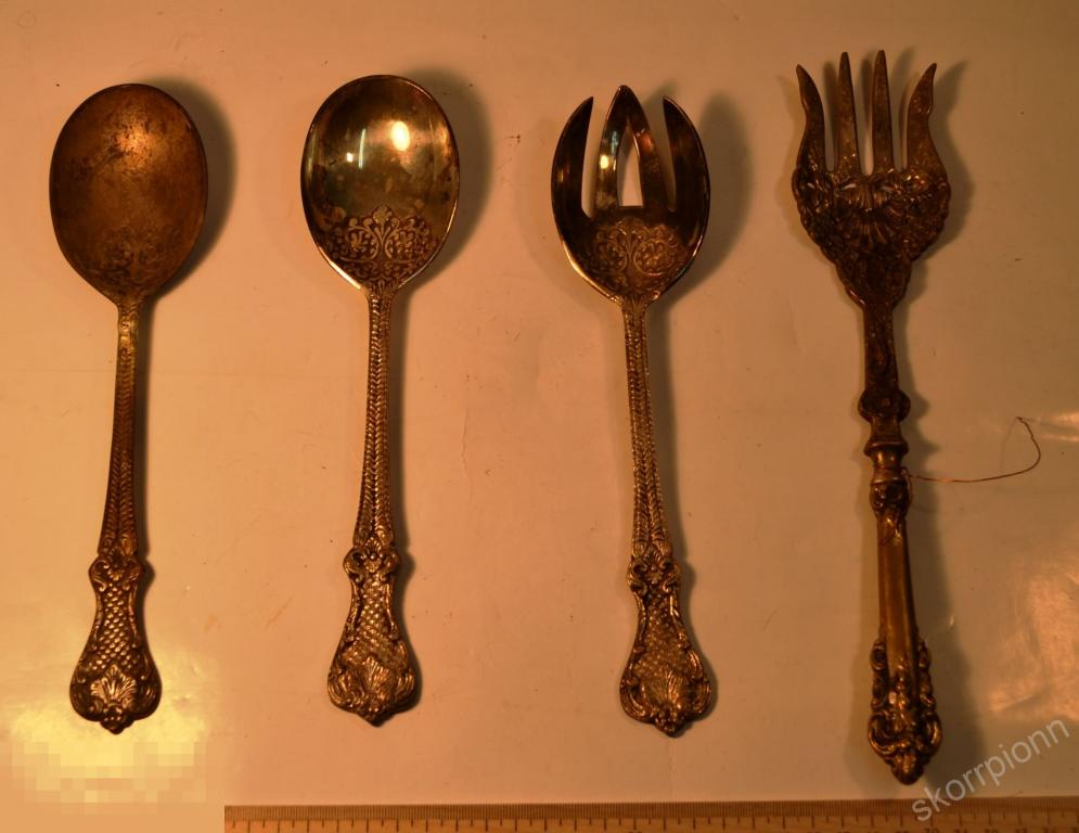Вилка ложка Индия посуда кухня винтаж  сохран  ретро  (а.ВЛ31) 