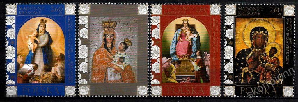 Польша **  Богородица Дева Мария  иконы  религия 4857-4860 