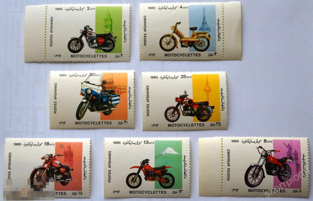 1985  Афганистан**  техника   мотоциклы  Sc. 1176-82,MNH марки чистая  **(а.) 