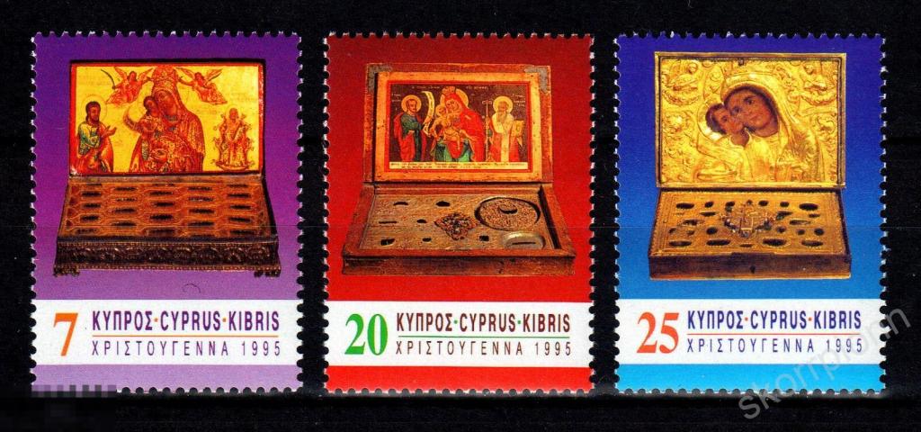 1995  Кипр ** рождество  религия   фрески  архитектура  география путешествия   без наклеек и следов 