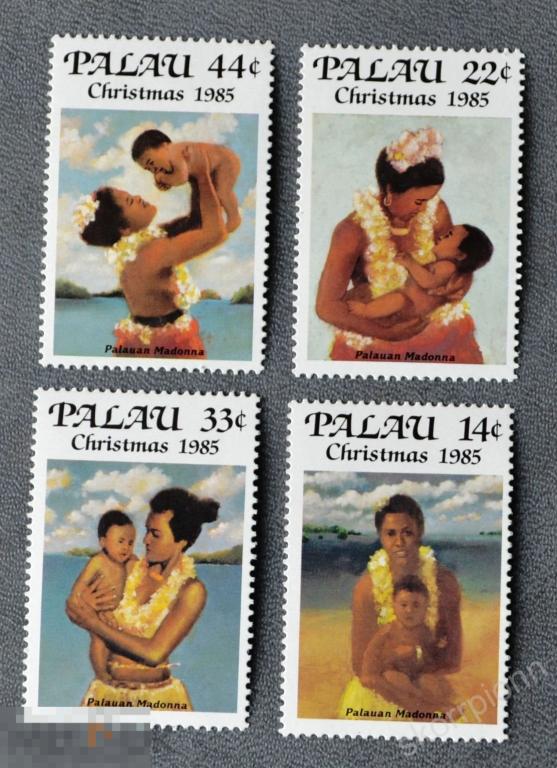 1985 Палау  **дети   мать ребенок  этнос  чистая      (а.42.13) 