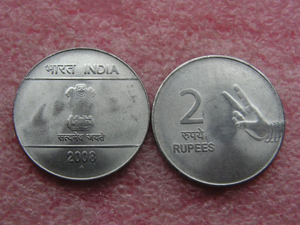 Индия 2 рупии 2008 unc / Бомбей