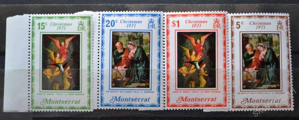 1971 Монтсеррат **  Рождество SG 276/9    MNH  религия     **  а.32.5 