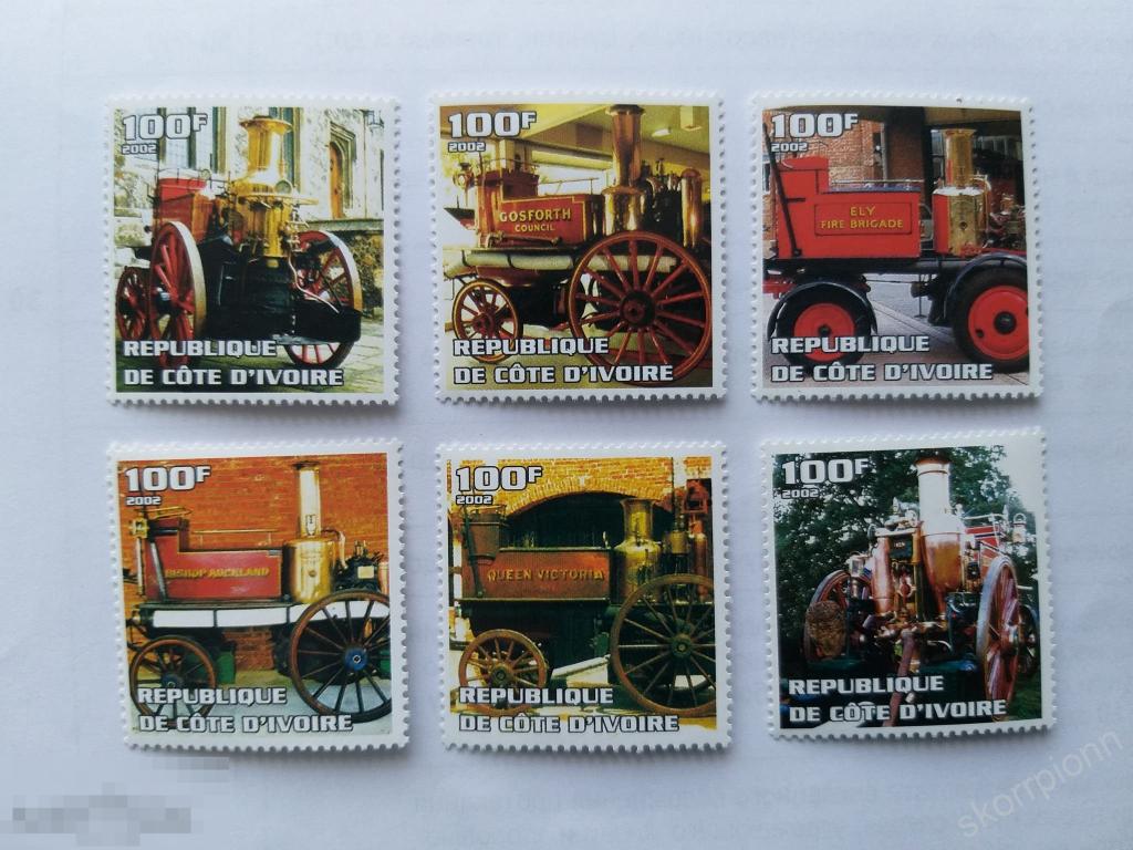 2002 Кот Девуар  **  пожарный  транспорт  чистая  ( а.31.5) 
