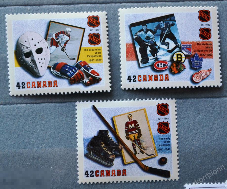 1992 Канада ** спорт хоккей  этнос  чистая  (а.75.19) 