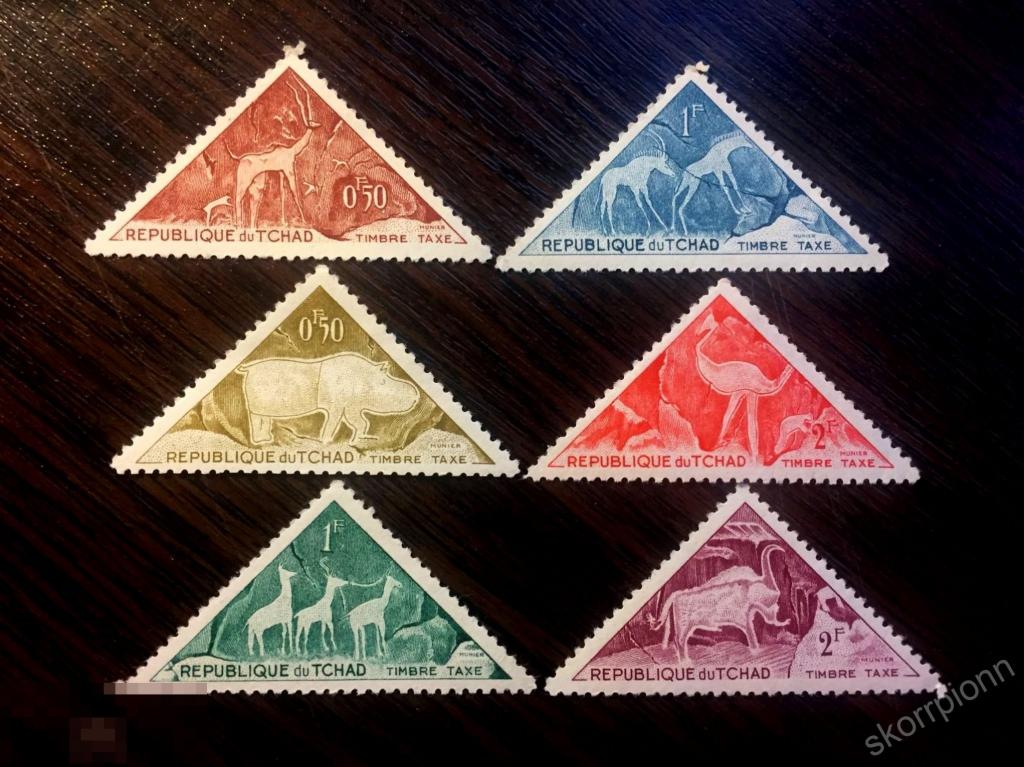 1962  Чад  ** Африка  наскальные рисунки  петроглиф  фауна   этнос  чистая  ( а.15/34) 