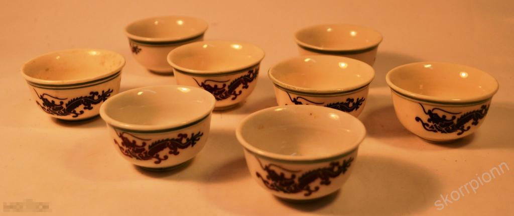 сервиз Китай керамика дракон винтаж  ретро сохран  (а.ВЛ23) 