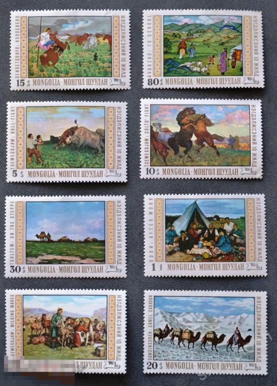 1969  Монголия ** этнос искусство живопись художник   а.19.9 