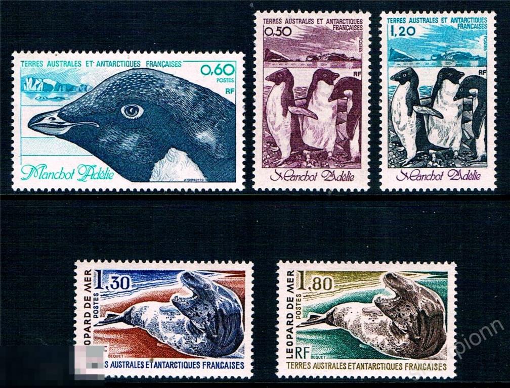 1981 Французские антарктические территории /TAAF** SG149/53   фауна пингвины птицы   MNH 