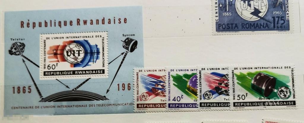 1965 Руанда ** Связь Космос Спутник Телефон 100 летие связи UIT   (а . связь)/ 13 