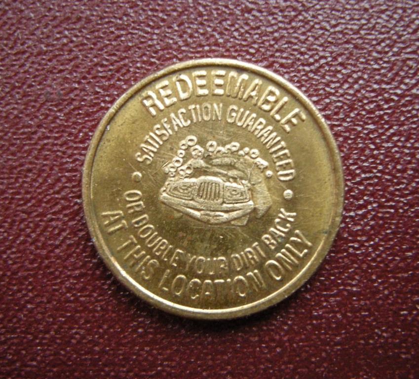 США Жетон автомойки Checkered Flag carwash token Long Beach Лонг-Бич, Калифорния