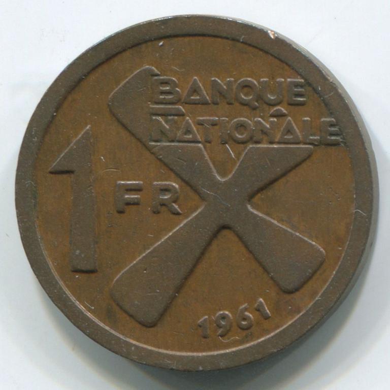 КАТАНГА 1 ФРАНК 1961 XF