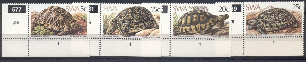 СВА (Намибия) 1982 г.  серия Черепахи негашеная**