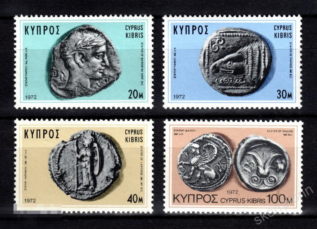 Греция  Кипр  1972 Монеты   ** MNL 