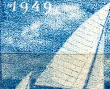 СССР 1949 СК 1318 ** ПАРУСНЫЙ СПОРТ РАСТР ВР РАЗБИТА 1 В ДАТЕ