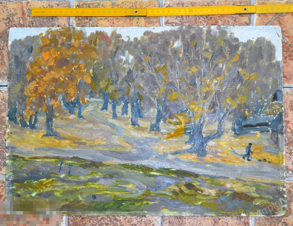 картина Хакасия СЕРЕБРЯКОВ   масло картон  сохран  ретро  винтаж   (а.ВЛ38) 