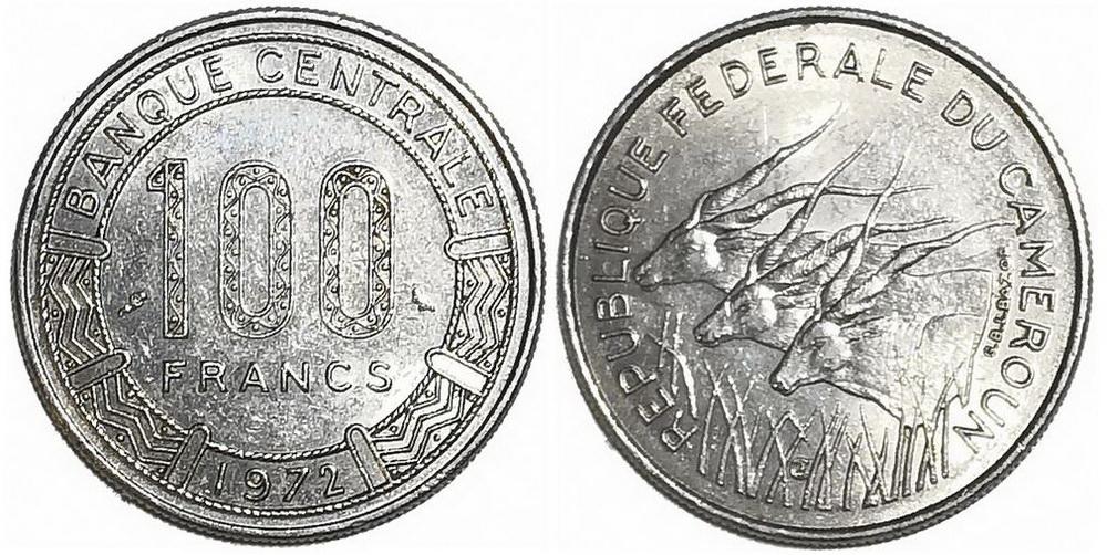 КАМЕРУН 100 ФРАНКОВ 1972 UNC (2)