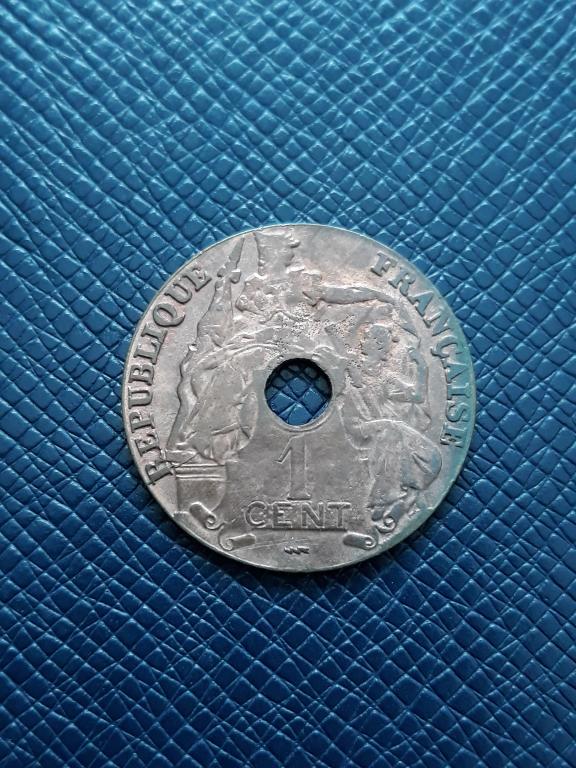 Французский Индо-Китай 1 цент 1923 КМ12.3