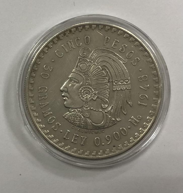 Мексика 5 песо 1948 СЕРЕБРО