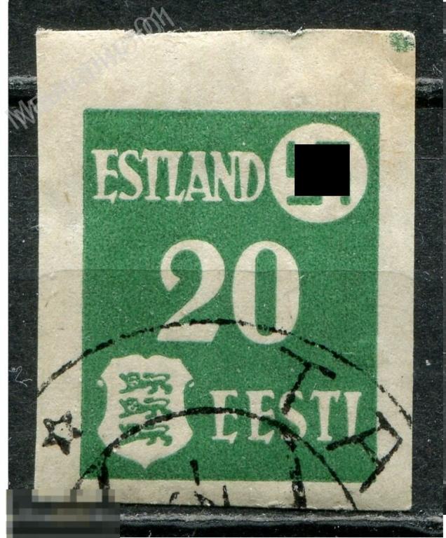 Германия. Рейх. 1941. Оккупация Эстонии. Стандарт. № 2. Без зубцов. 