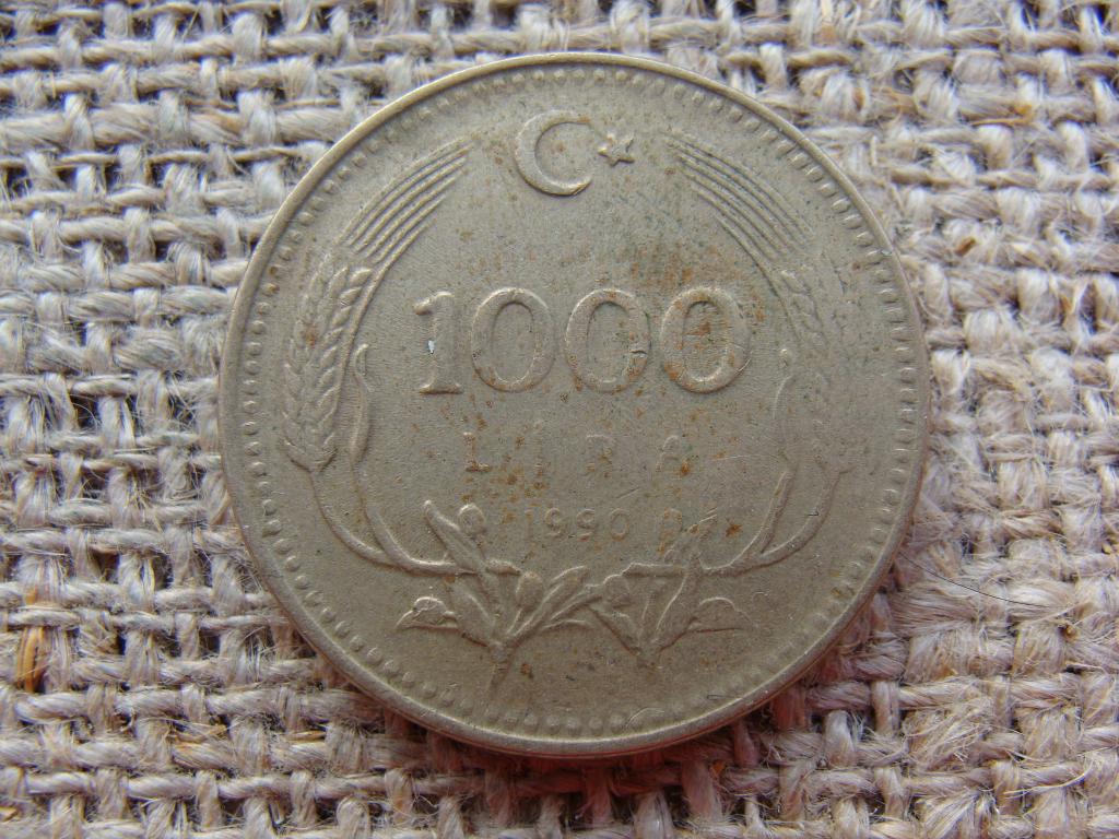 1000 лир 1990 год. Турция