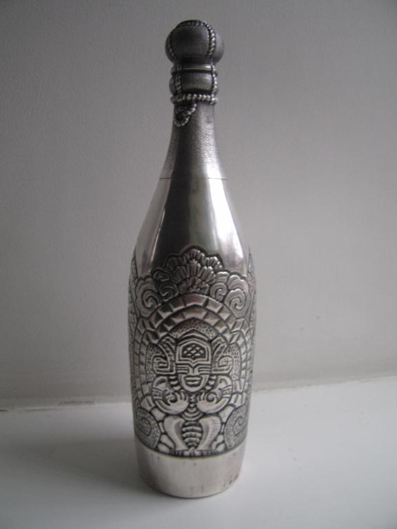 Шейкер серебро с рисунками "майя"