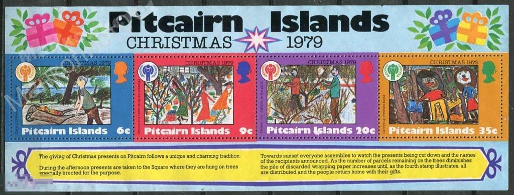 Питкерн. 1979. Рождество. №№ 188-91. Блок № 5. ** 