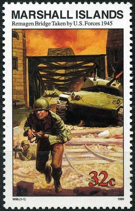 1995 г Маршаллы маршалловы война милитария танки Битва за мост ...
