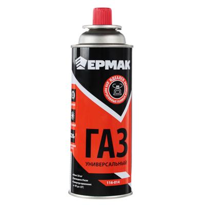 Газ для портативных плит, универсальный, метал. баллон 220гр, 520см3 (цанговый, всесезонный)