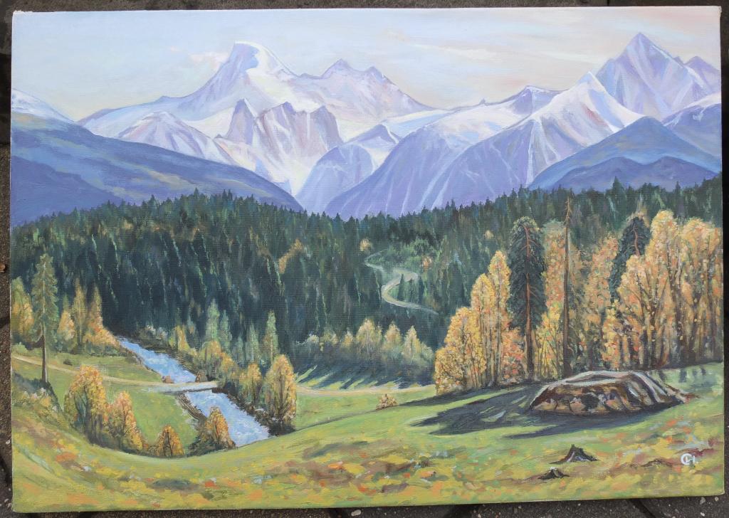 картина Леса да горы,горы да леса, холст,масло, НХ