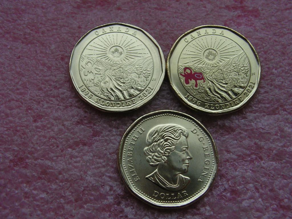 Канада 1 доллар 2021 Клондайк 125 лет unc / золотая лихорадка / цветная