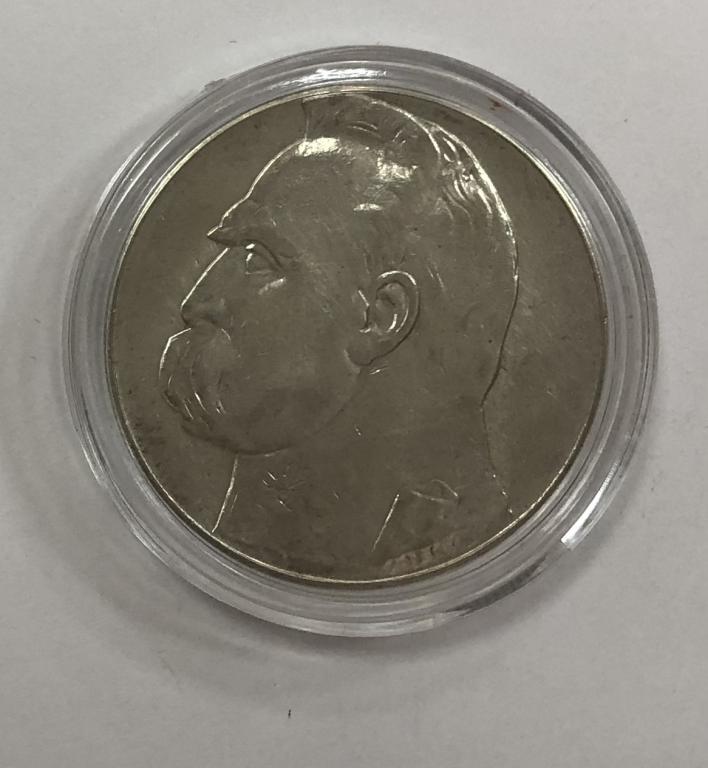 Польша 10 злотых 1936 Пилсудский СЕРЕБРО