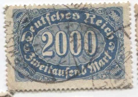 1922 Германия Стандарт Номинал 2000 м.гаш