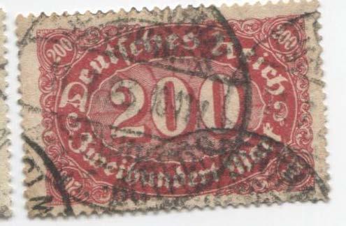 1922 Германия Стандарт Номинал 200 м.гаш