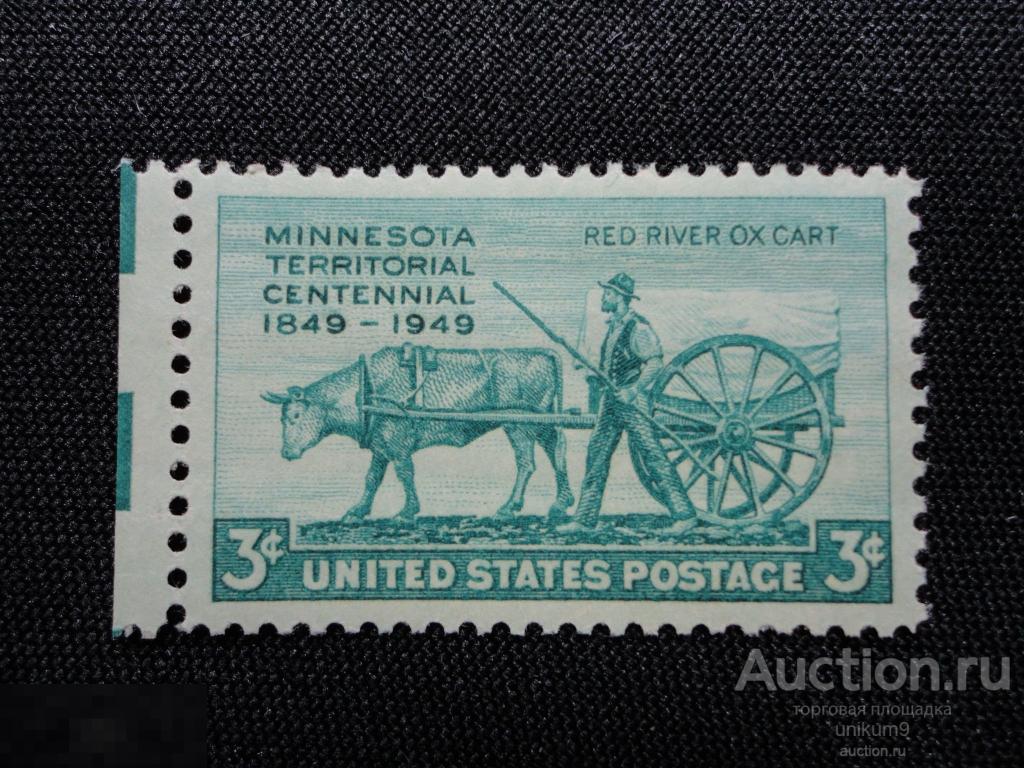 Марки США  1949г. 100 летие штата  Миннесота.  MNH OG. 