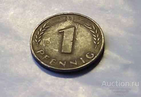 Германия, 1 pfennig 1950 год, D.