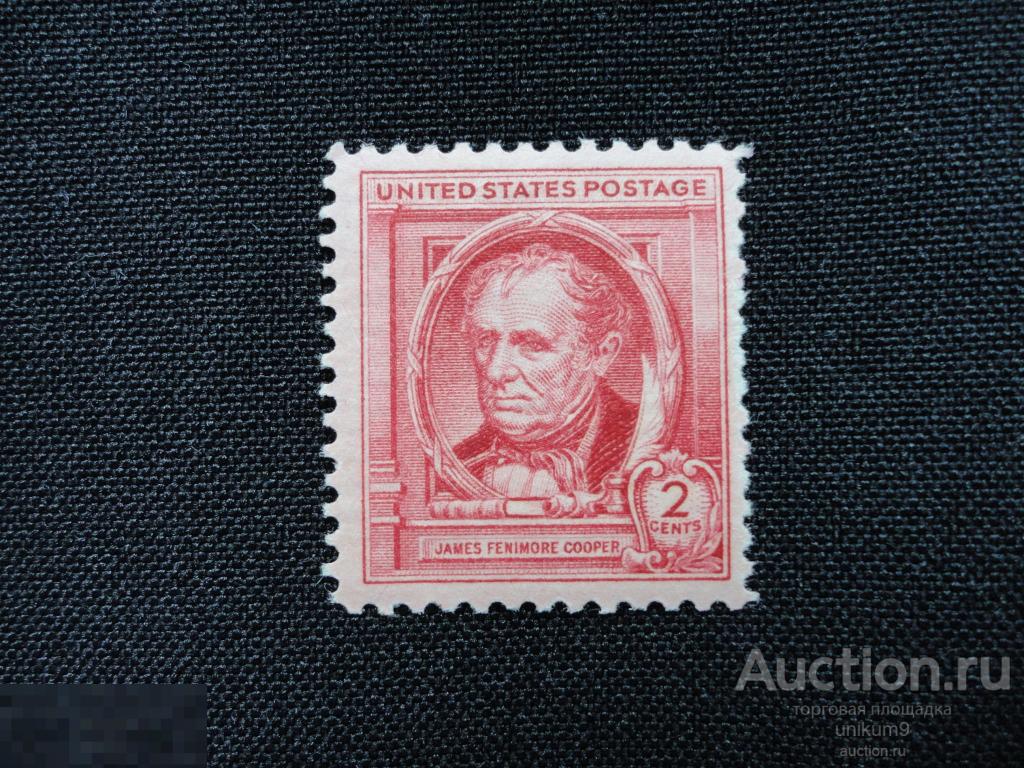 Марки. США. 1940г.    Фенимор   Купер. MNH. 