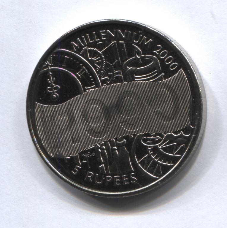 Сейшелы Сейшельские Острова 5 рупий 1999 2000 Миллениум