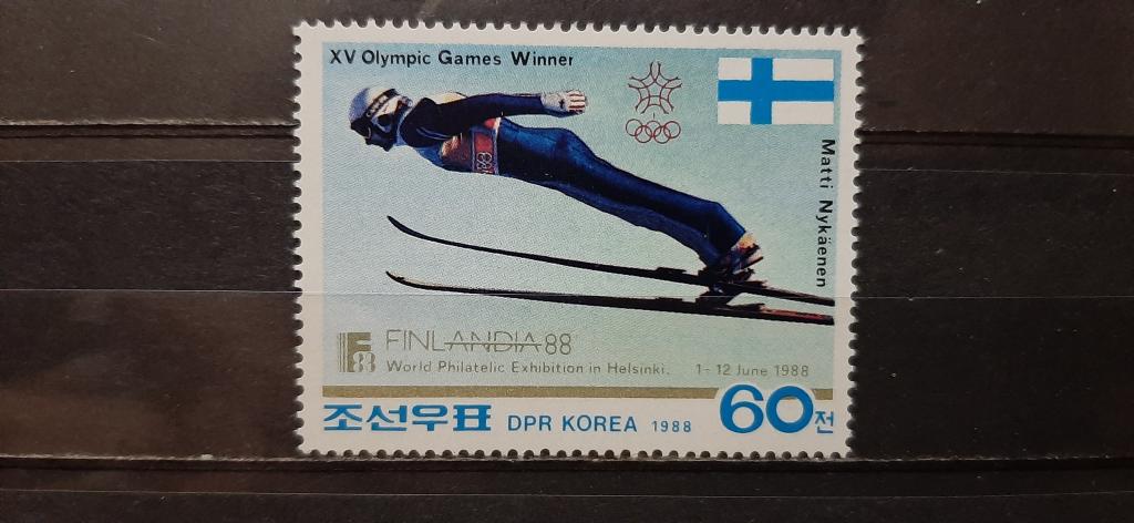 КНДР Корея Олимпийские игры Калгари прыжки с трамплина лыжи чемпион 1988 **