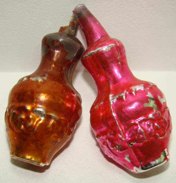 Елочные игрушки Кувшины. Стекло. СССР