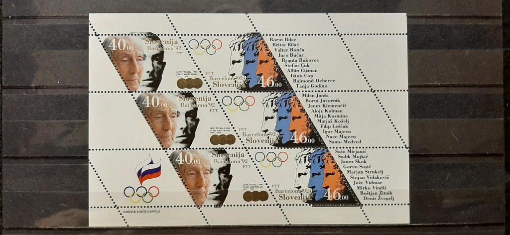 Словения Олимпийские игры Олимпиада Барселона чемпионы медали флаг 1992 м/л **
