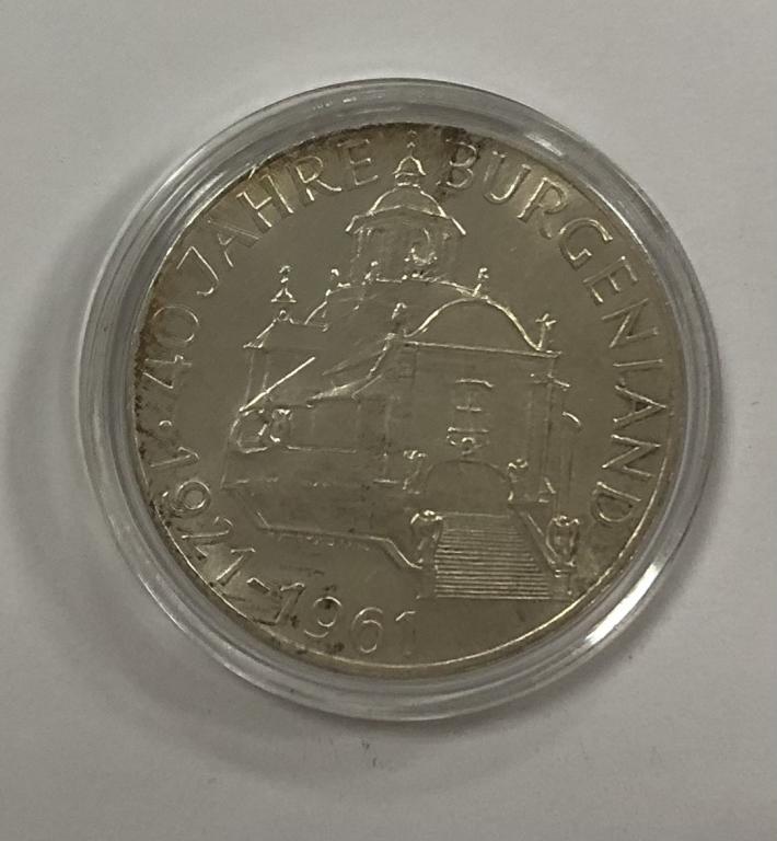 Австрия 25 шиллингов 1961 40 лет Бурденланд СЕРЕБРО