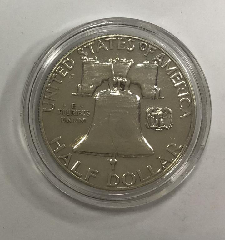 США 50 центов 1/2 доллара 1961 Франклин СЕРЕБРО
