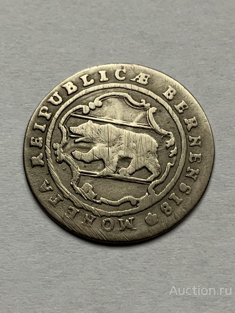 ШВЕЙЦАРИЯ - КАНТОН БЕРН 1/2 Батцен 1794г. серебро