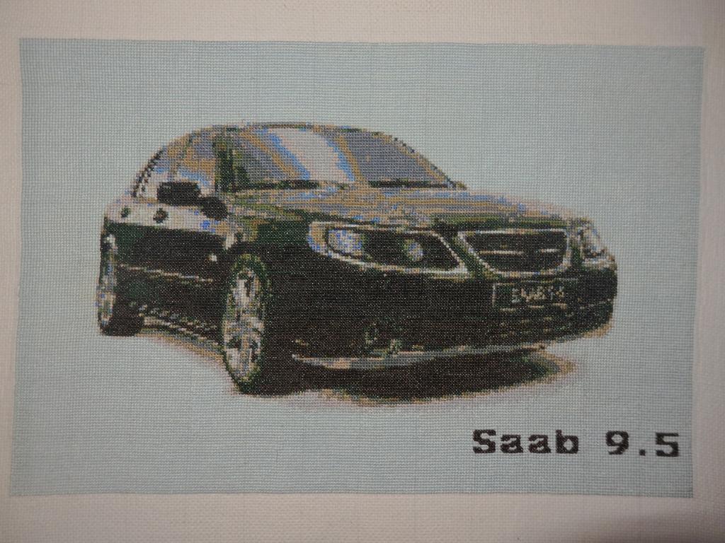 Автомобиль. Saab 9.5 Вышивка Машинная. Картинка. Изображение. Интерьер. Дизайн.