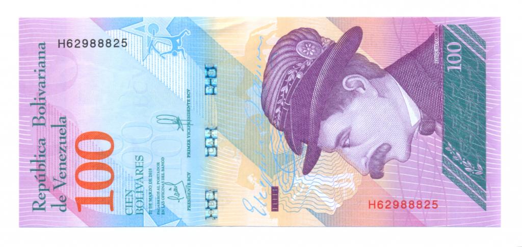 Венесуэла 100 боливаров 2018