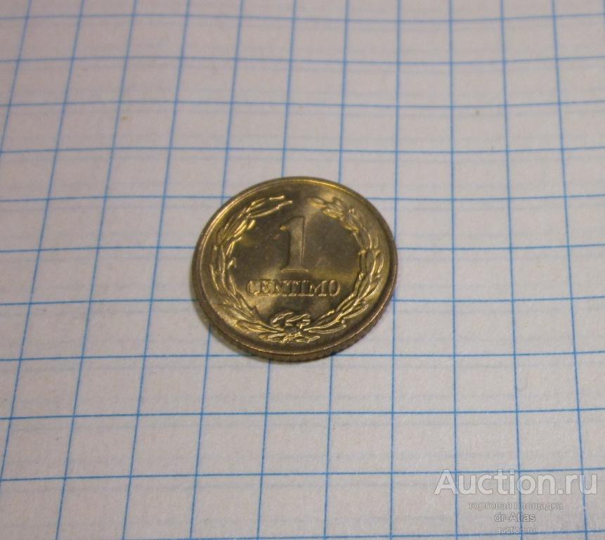 Парагвай 1 сентимо 1950 UNC 1990