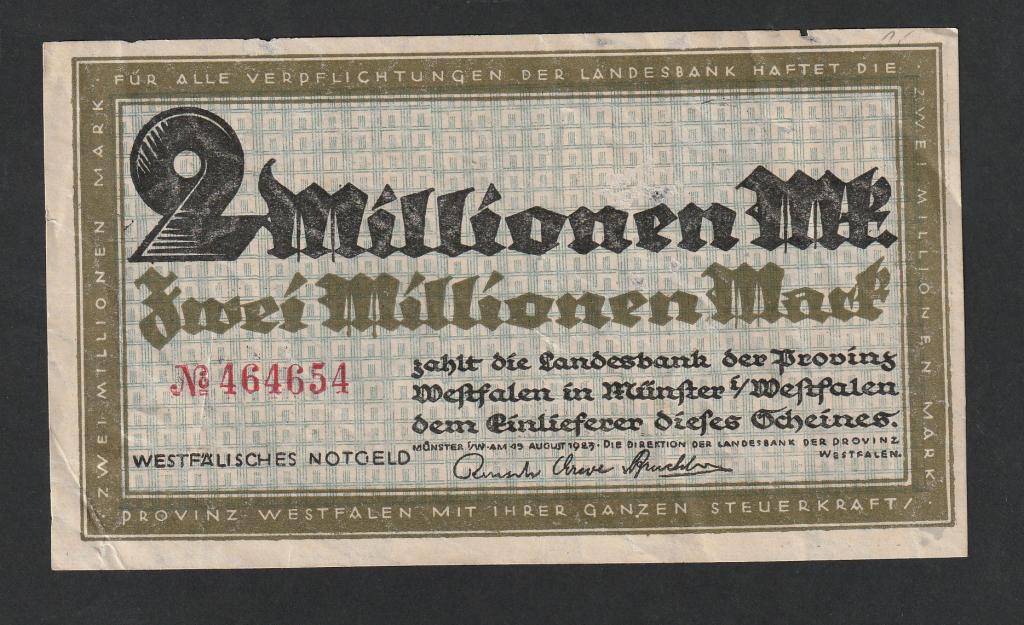Германия, 2 миллиона марок 1923 года, Мюнстер
